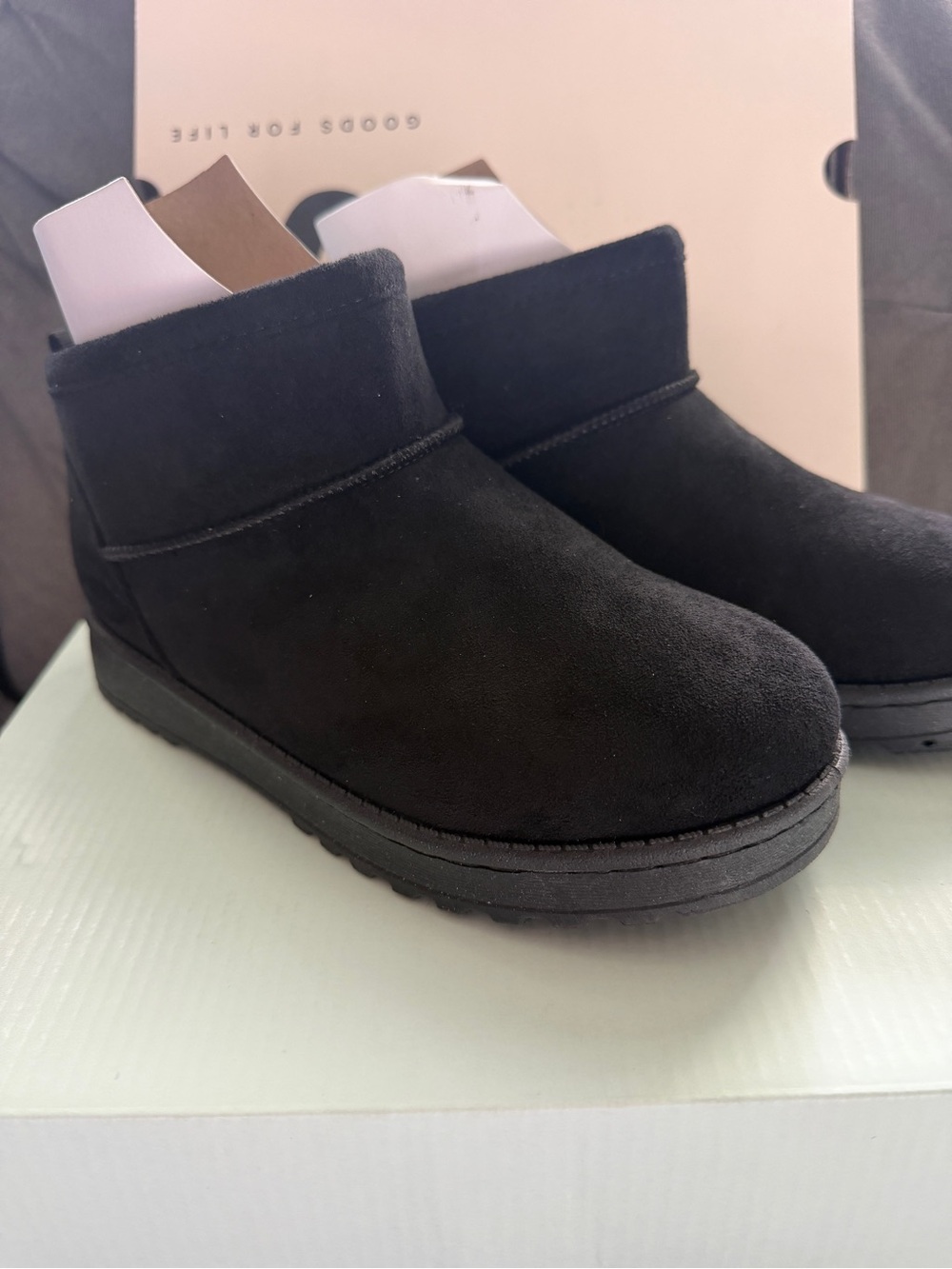 SO Black Suede Short Winter Boots